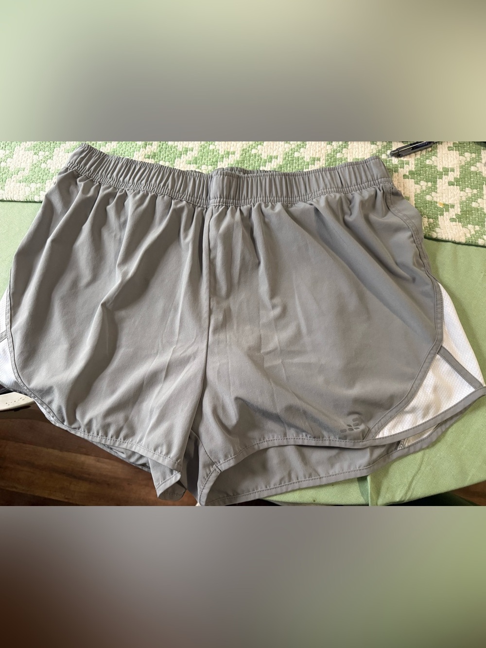 bcg Men's Athletic Shorts in Light Gray with White Panels